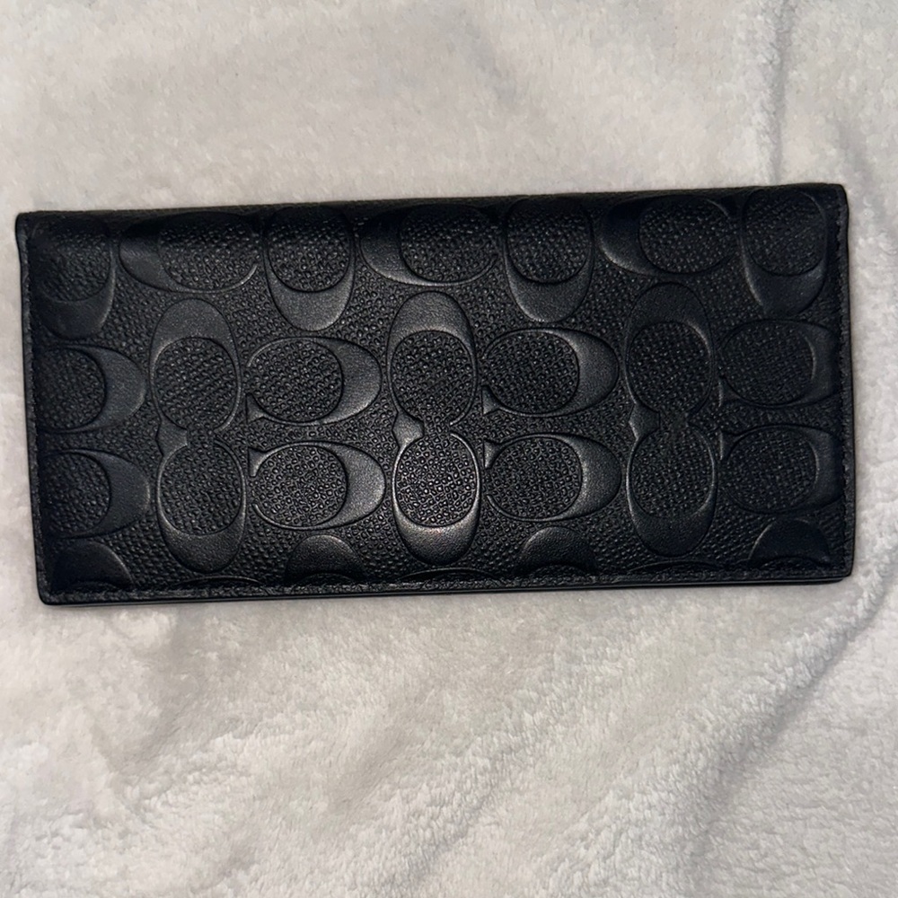 Black Embossed Leather Wallet